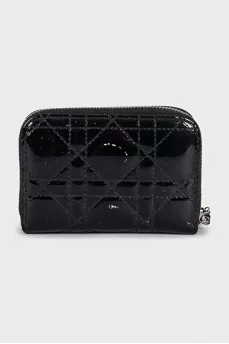 Leather cardholder with pendants