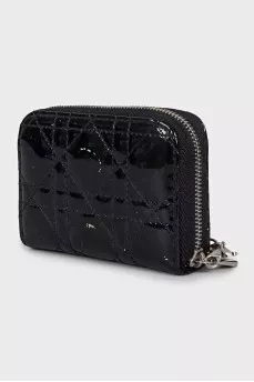 Leather cardholder with pendants