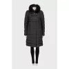 Raccoon fur down jacket