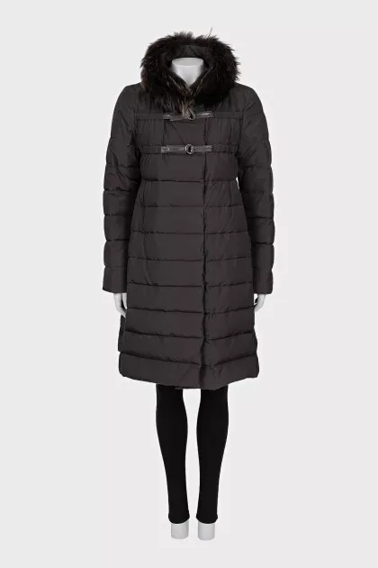 Raccoon fur down jacket