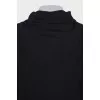Black T-shirt with ties at the collar