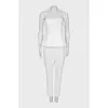 White jumpsuit with a corset