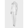 White jumpsuit with a corset