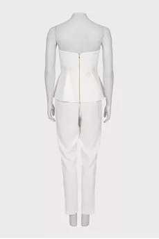 White jumpsuit with a corset