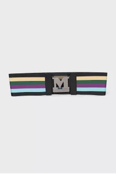 Striped wide belt