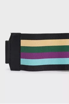 Striped wide belt