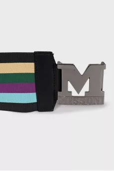 Striped wide belt