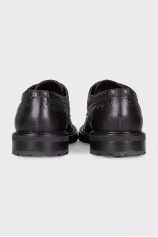 Men's black perforated shoes