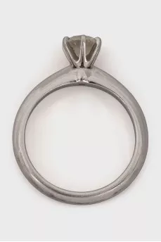 Platinum ring with diamond