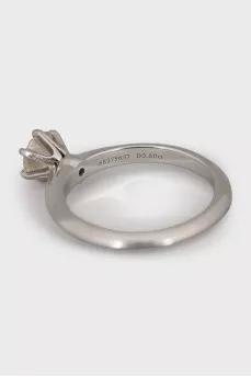 Platinum ring with diamond