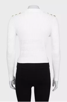 White knitted jumper