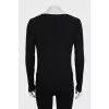 Black pullover with signature monogram