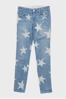 Star-print skinny jeans