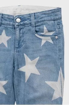 Star-print skinny jeans
