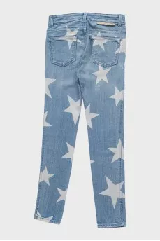 Star-print skinny jeans