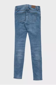 Blue skinny jeans