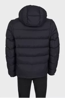 Men's black jacket with detachable elements