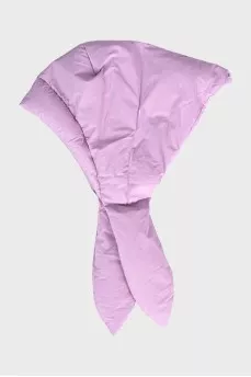 Purple hood with drawstrings
