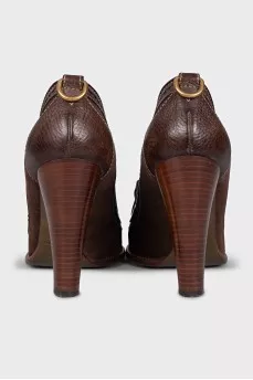 Brown leather and suede shoes