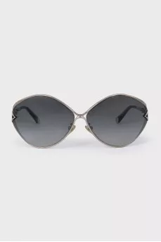 Silver oval gradient glasses