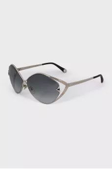 Silver oval gradient glasses
