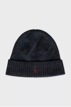 Wool hat with embroidery