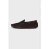 Men's brown suede loafers