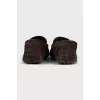Men's brown suede loafers