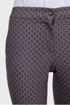 Fioletovіe trousers from wool in print