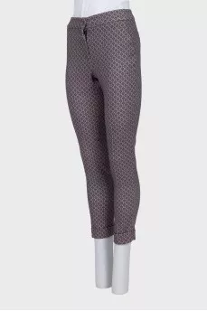Fioletovіe trousers from wool in print