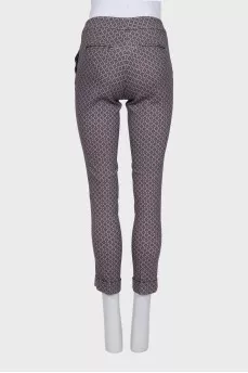 Fioletovіe trousers from wool in print