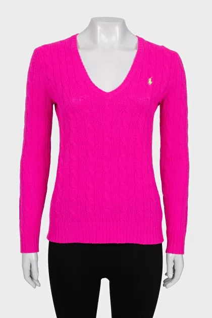 Pink wool and cashmere pullover