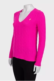 Pink wool and cashmere pullover