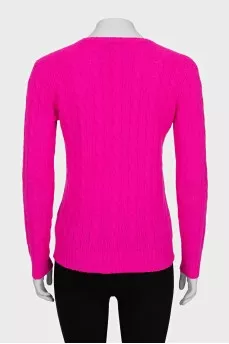 Pink wool and cashmere pullover
