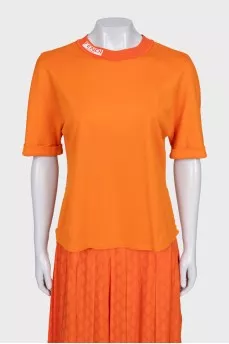 Orange suit with a long T-shirt