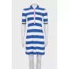 Striped button-down dress