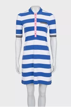 Striped button-down dress