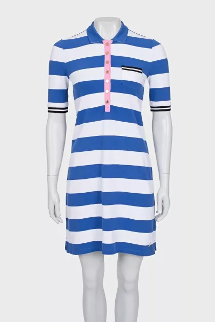 Striped button-down dress