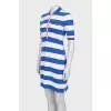 Striped button-down dress