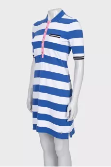 Striped button-down dress