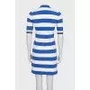 Striped button-down dress