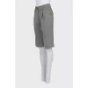 Long, straight-cut wool shorts