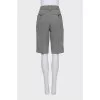 Long, straight-cut wool shorts