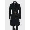 Wool and cashmere coat with a belt