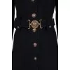 Wool and cashmere coat with a belt
