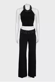 Beach suit with a top and trousers