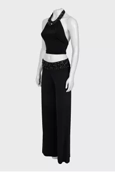 Beach suit with a top and trousers