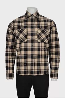 Men's oversized plaid shirt
