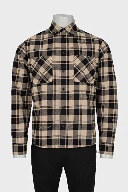 Men's oversized plaid shirt