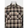 Men's oversized plaid shirt